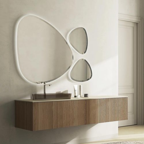 Mobile lavabo sospeso - RT16 Canneted - LEGNOBAGNO - in rovere / in HPL / contemporaneo