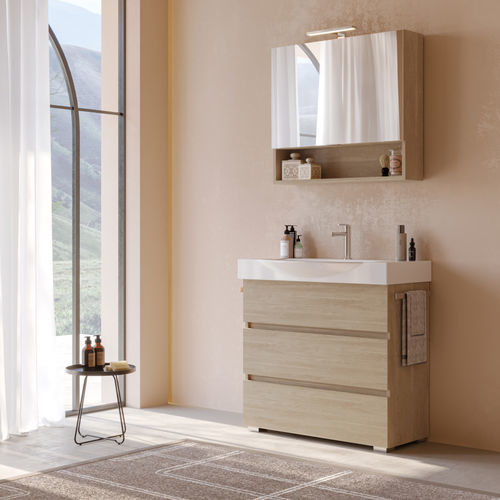 Mobile lavabo da appoggio - MANATTHAN M4 - LEGNOBAGNO - in ceramica / contemporaneo / senza ante