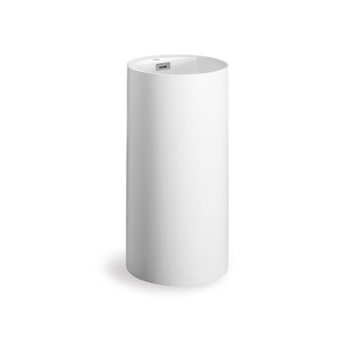 Lavabo autoportante - MOMON : 53559.26 - LINEABETA - in ceramica / con scaffale integrato / rotondo