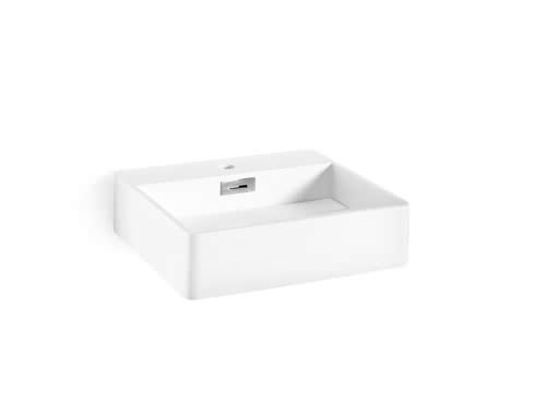 Lavabo da appoggio - MOMON : 53555.26 - LINEABETA - in pietra / con specchio regolabile / rettangolare