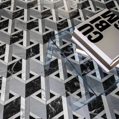 Piastrella in marmo - ACQUALINE : CUBE - LITHOS MOSAICO ITALIA - levigata / da interno / da parete