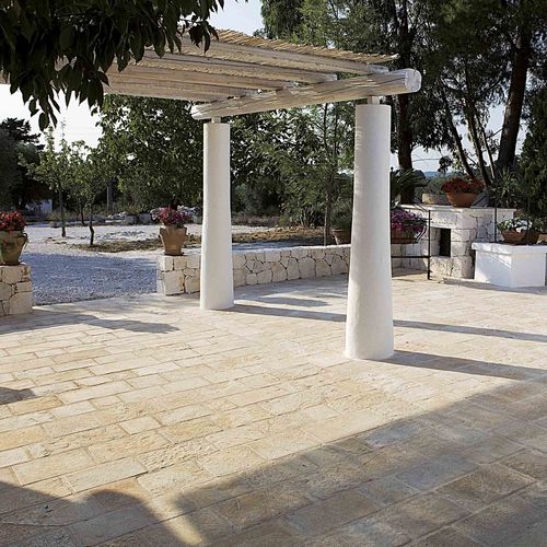 Pavé in pietra - MEDITERRRANEO : OLD - LITHOS MOSAICO ITALIA - da esterno / da interno / spazzolato