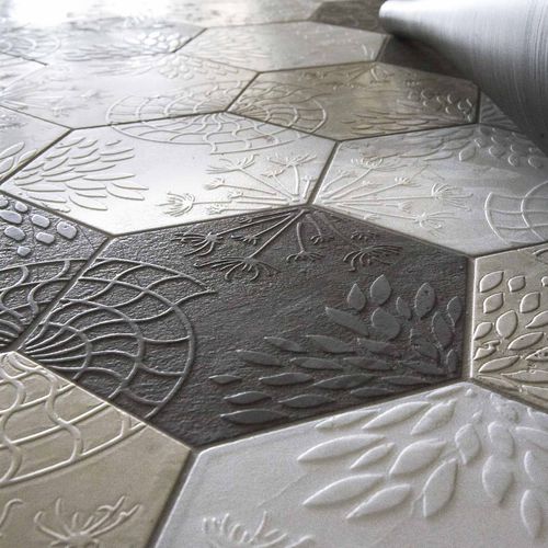 Piastrella in marmo - ACQUAFORTE : JEUX D'HEXAGONES - LITHOS MOSAICO ITALIA - a rilievo / da interno / da pavimento
