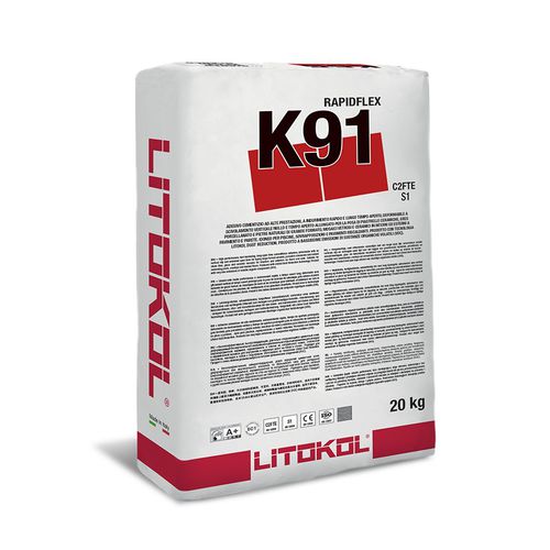 Colla cementizia per piastrelle - RAPIDFLEX K91 - LITOKOL - per piscina / per facciate