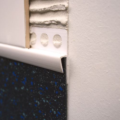 Profilato di transizione in PVC - EFU - LITOKOL - per piastrelle / angolare tondo / bianco