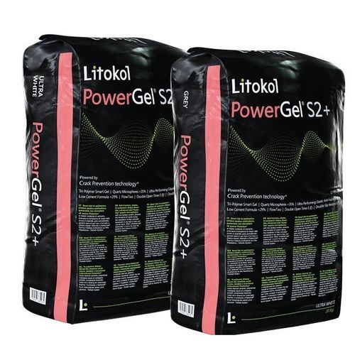 Malta collante per piastrelle - POWERGEL&reg; S2+ - LITOKOL - per ambienti umidi / per pietra / per muro