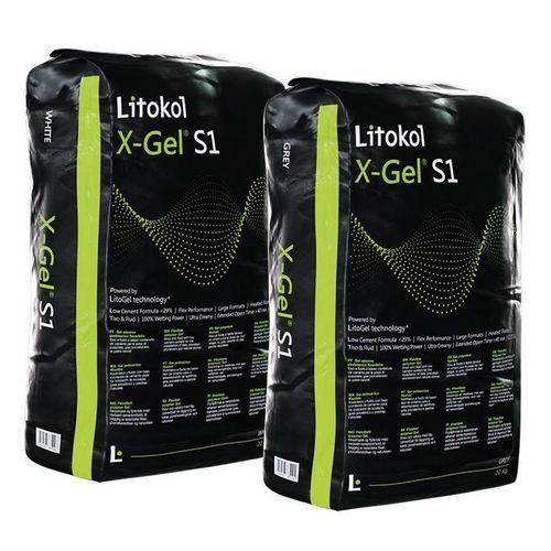 Malta collante per piastrelle - X-GEL&reg; S1 - LITOKOL - per pietra / per marmo / per muro