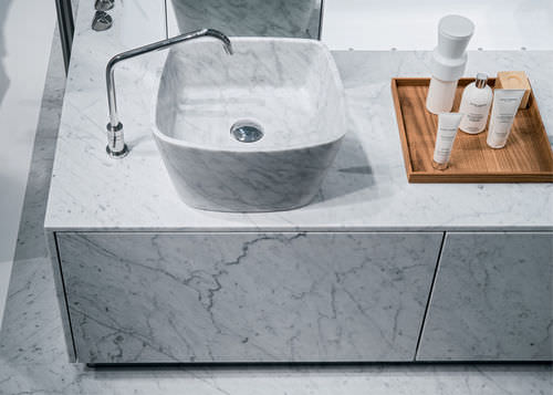 Lavabo da appoggio - LOOP - MAKRO - in marmo / in Solid Surface / contemporaneo