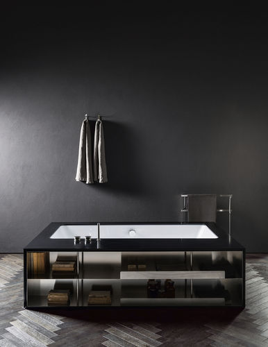 Vasca da bagno da appoggio - MY STYLE - MAKRO - in Corian® / in marmo / in legno