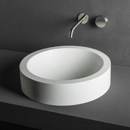 Lavabo da appoggio - CUP: 6/11/26 - MAKRO - in Corian® / rotondo / contemporaneo