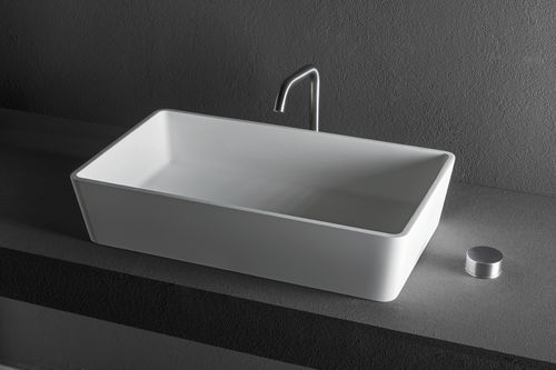 Lavabo da appoggio - ARTIC - MAKRO - in Solid Surface / rettangolare / contemporaneo