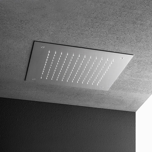 Soffione doccia da incasso a soffitto - MAKRO - quadrato / a cascata / con cromoterapia
