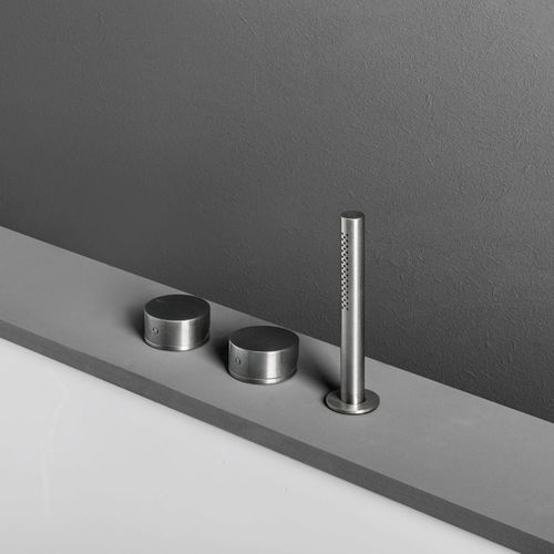 Miscelatore doppio comando per vasca - OX: BT02/BT02P - MAKRO - da appoggio / in acciaio inossidabile / da bagno