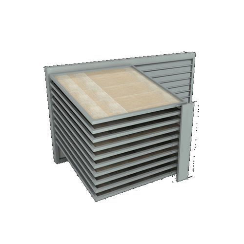 Espositore per piastrelle in legno - M1B10 120 - MAROCCHI - in metallo / unilaterale / con pannelli scorrevoli