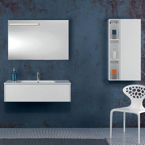 Mobile lavabo sospeso - V53 - MOBILTESINO - in legno massiccio / in vetro / contemporaneo