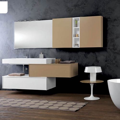 Mobile basso da bagno - V65 - MOBILTESINO - da parete