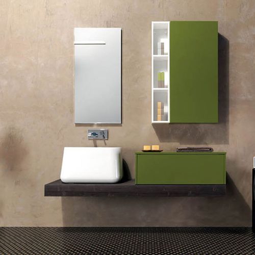 Mobile basso da bagno - V58 - MOBILTESINO - da parete