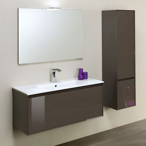 Mobile lavabo sospeso - LU.09 - MOBILTESINO - in legno / contemporaneo / con cassetti