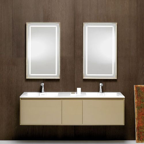 Mobile lavabo doppio - LU.12 - MOBILTESINO - sospeso / in legno / in metallo