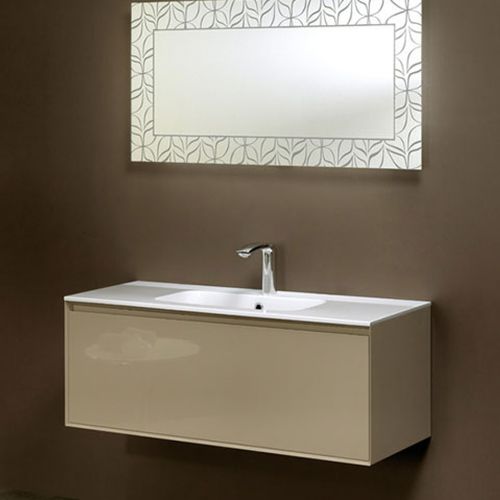 Mobile lavabo sospeso - LU.15 - MOBILTESINO - in legno / contemporaneo / con cassetti