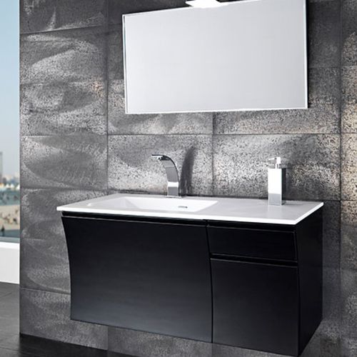 Mobile lavabo sospeso - S 118 - MOBILTESINO - in legno / contemporaneo / con cassetti