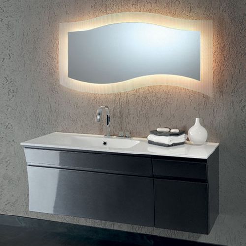 Mobile lavabo sospeso - S 128 - MOBILTESINO - in legno / contemporaneo / con cassetti