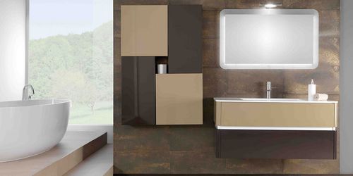 Mobile lavabo sospeso - QU31 - MOBILTESINO - in olmo / contemporaneo / con cassetti