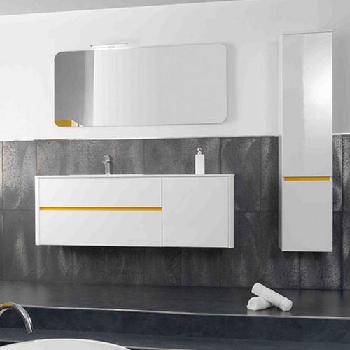 Mobile lavabo sospeso - QU32 - MOBILTESINO - in olmo / contemporaneo / con cassetti