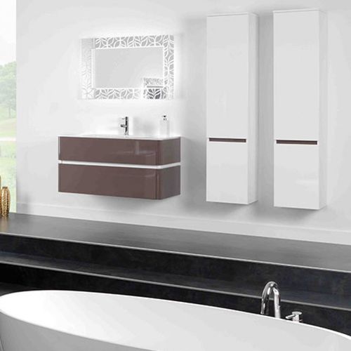 Mobile lavabo sospeso - QU36 - MOBILTESINO - in olmo / contemporaneo / con cassetti