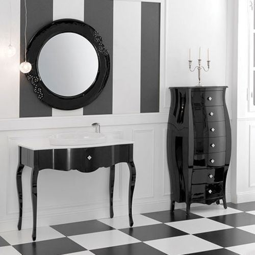 Mobile lavabo da appoggio - ADAM: AD 01 - MOBILTESINO - in legno / in vetro / contemporaneo