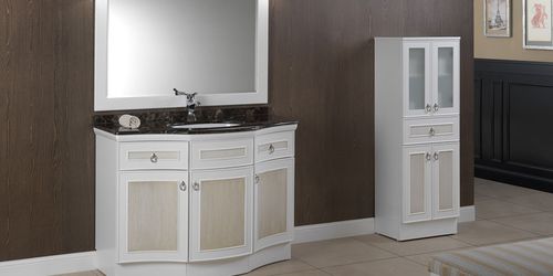 Mobile lavabo da appoggio - DYANA: DY 01 - MOBILTESINO - in legno / in laminato / in MDF