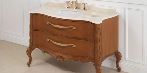 Mobile lavabo da appoggio - NABUCC0: NB 03 - MOBILTESINO - in legno massiccio / contemporaneo / con cassetti