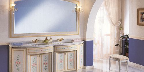 Mobile lavabo doppio - RIALTO: RT 01 - MOBILTESINO - da appoggio / in legno / classico