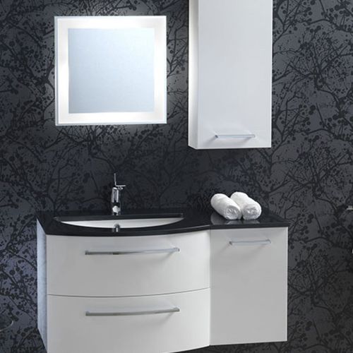 Mobile lavabo sospeso - F 146 - MOBILTESINO - in legno / contemporaneo / con cassetti