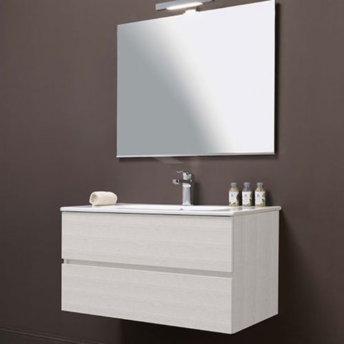Mobile lavabo sospeso - HD.14 - MOBILTESINO - in laminato / in ceramica / contemporaneo