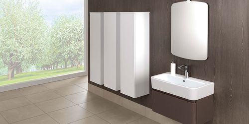 Mobile lavabo sospeso - WEB: WE 02 - MOBILTESINO - in legno / in ceramica / contemporaneo