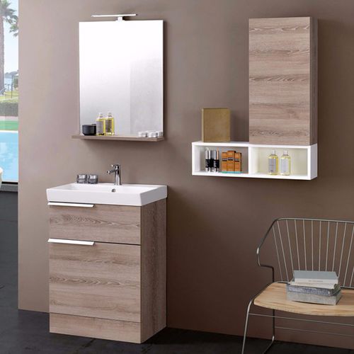 Mobile lavabo sospeso - FY02 - MOBILTESINO - in laminato / contemporaneo / con specchio