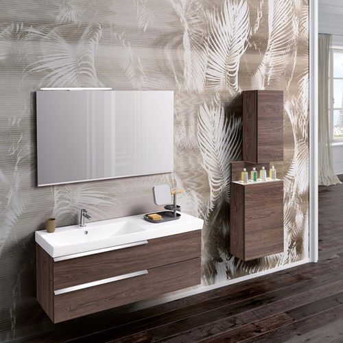 Mobile lavabo sospeso - FY09 - MOBILTESINO - in laminato / contemporaneo / con armadietto integrato