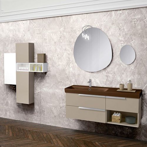 Mobile lavabo sospeso - FY11 - MOBILTESINO - in legno laccato / contemporaneo / con cassetti