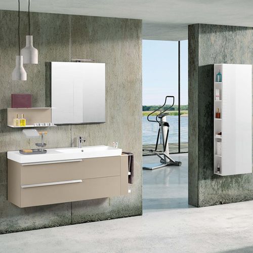 Mobile lavabo sospeso - FY15 - MOBILTESINO - impiallacciato in legno / contemporaneo / con cassetti