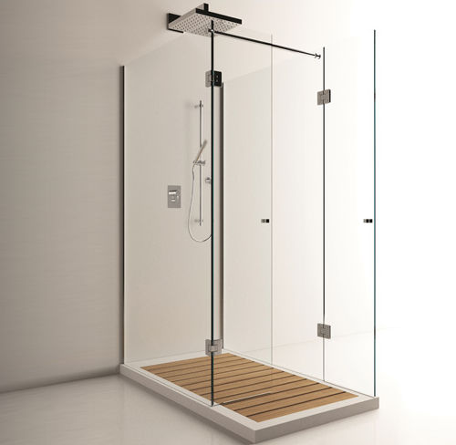 Box doccia in vetro - ST.603 - MOMA DESIGN - con sportello battente / rettangolare / vetro trasparente