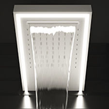 Soffione doccia da parete - SHOWER WALL - MOMA DESIGN - rettangolare / a pioggia / a cascata