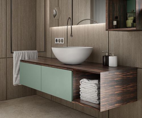 Lavabo da appoggio - GOLD BASIN  - MOMA DESIGN - in Corian® / rotondo / senza foro