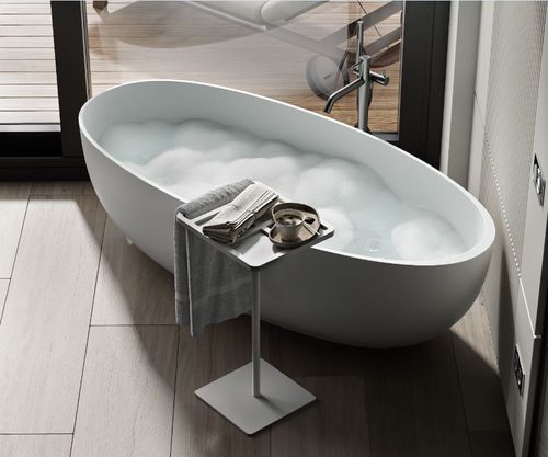 Vasca da bagno ovale - GISELLE TUB  - MOMA DESIGN - ad isola / per ambiente abitativo / in Corian®