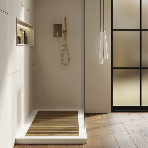 Piatto doccia rettangolare - ONE SHOWER - MOMA DESIGN - rialzato / in legno / antiscivolo