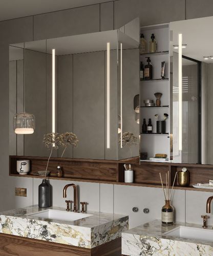 Specchio da bagno a muro - MIRR REVERSE - MOMA DESIGN - per hotel / per camera d'hotel / contemporaneo