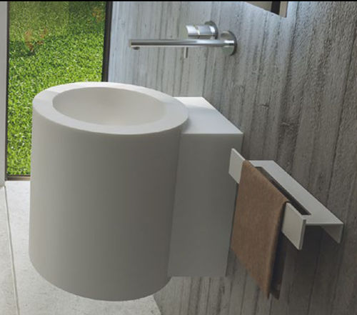 Lavabo sospeso - MANITONDO - MOMA DESIGN - in Corian® / su misura / rotondo