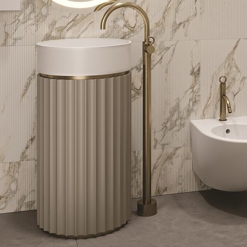 Lavabo autoportante - PARIS TOWER - MOMA DESIGN - in Corian® / in marmo / in legno