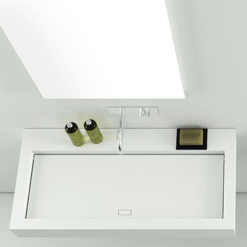 Lavabo sospeso - PLANAR - MOMA DESIGN - in Corian® / su misura / rettangolare