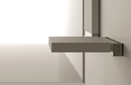 Sedile per doccia ribaltabile - SEDILE - MOMA DESIGN - da parete / in Corian® / contract